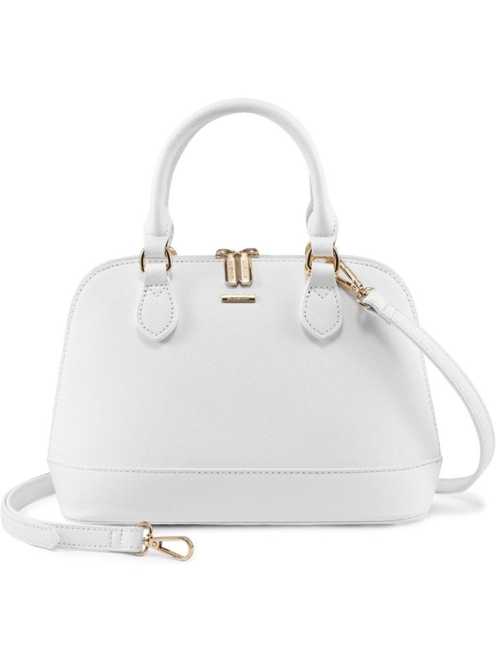 Chic Crossbody Dome Satchel Handbag for Women - Stylish Double Zip Purse
